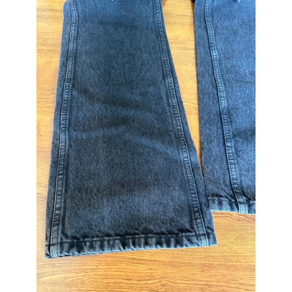 Redone Women's Denim Jeans 90s High Rise Loose Black Button Fly Size 26 - Picture 2 of 9